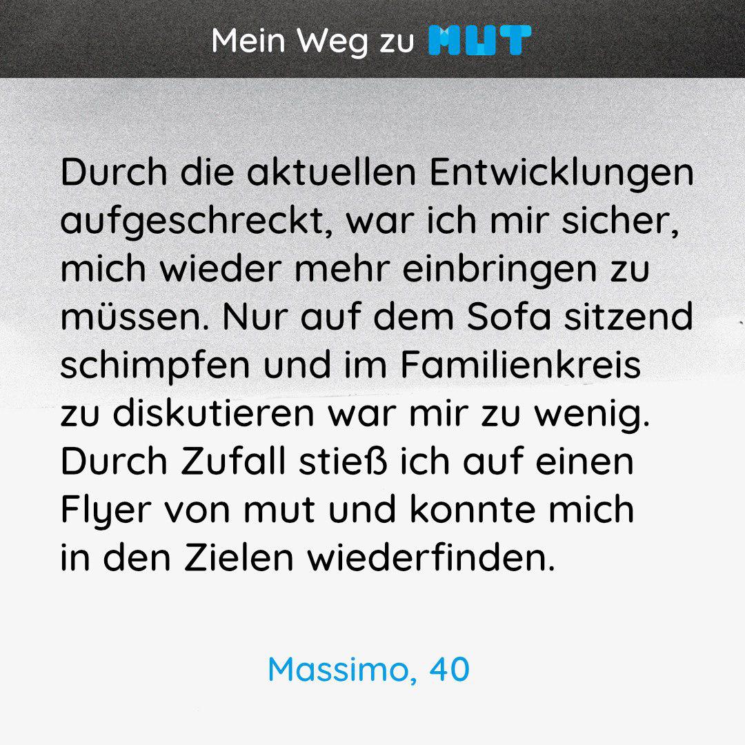 Mein Weg  zu mut – Massimo