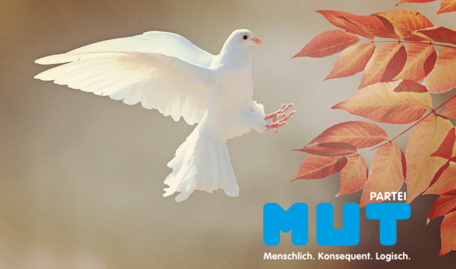 mut wünscht allen Menschen ein friedliches und gutes Jahr 2022