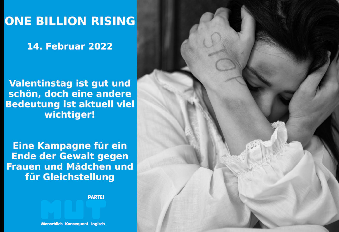 #OneBillionRising – Frauenkampftag für ein Ende der Gewalt gegen Frauen und Mädchen